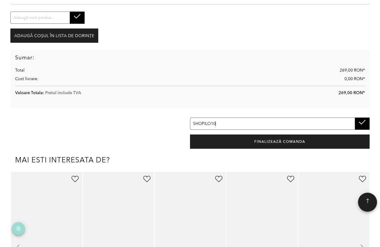 Unde introduci codul de reducere pe site-ul Douglas
