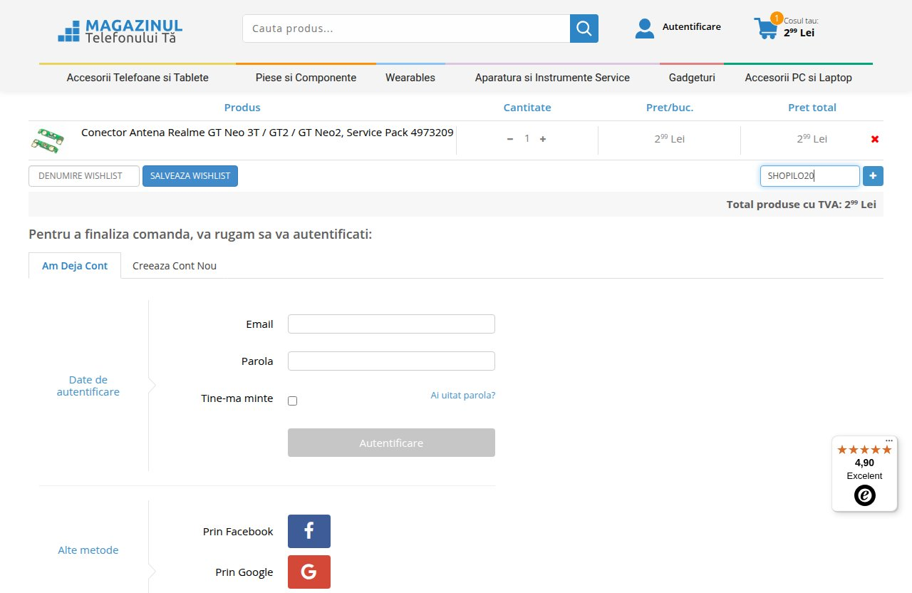 Unde introduci codul de reducere pe site-ul GSMnet