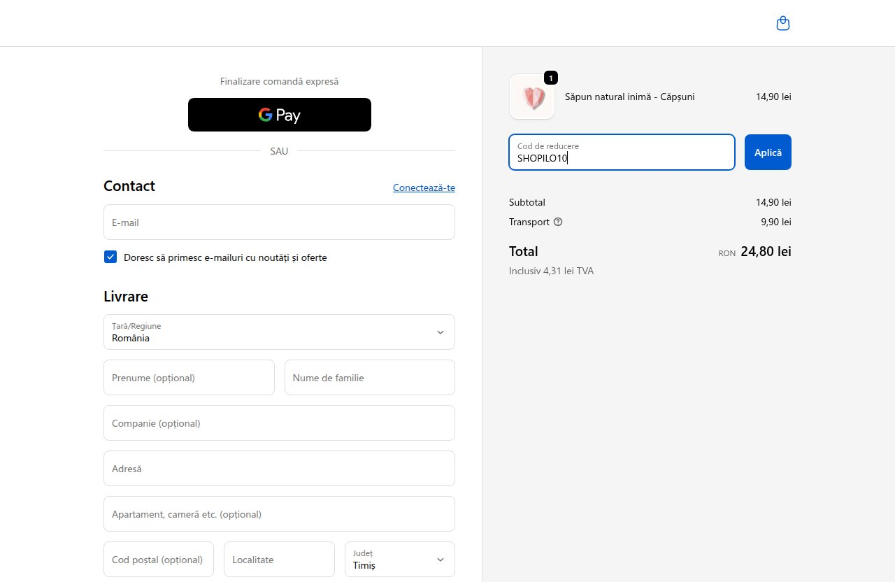 Unde introduci codul de reducere pe site-ul Nala