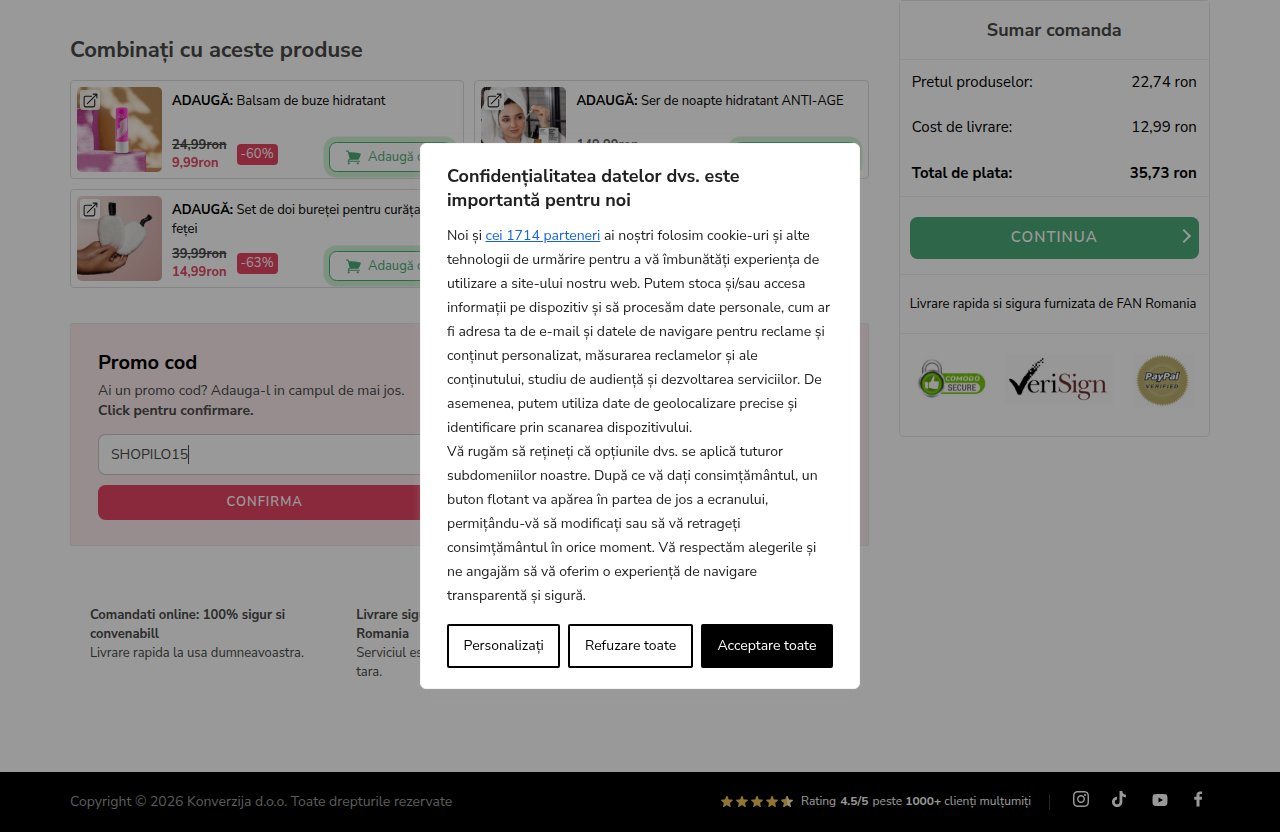 Unde introduci codul de reducere pe site-ul Pink Panda