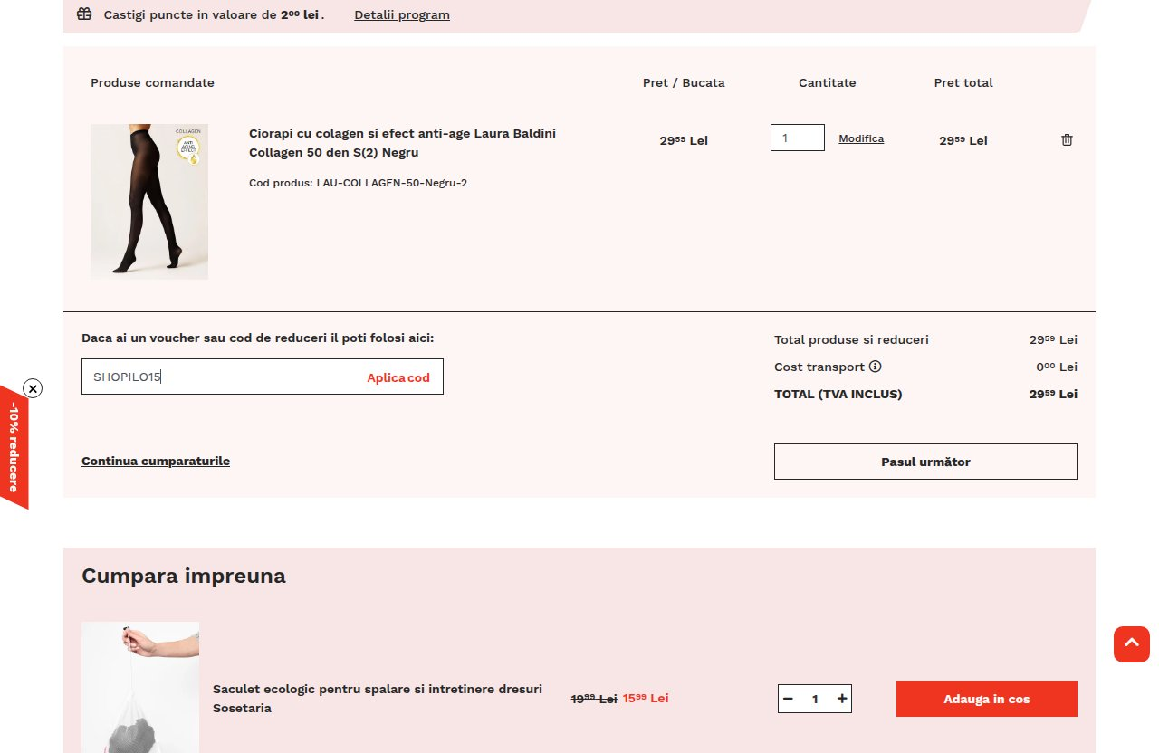 Unde introduci codul de reducere pe site-ul Sosetaria